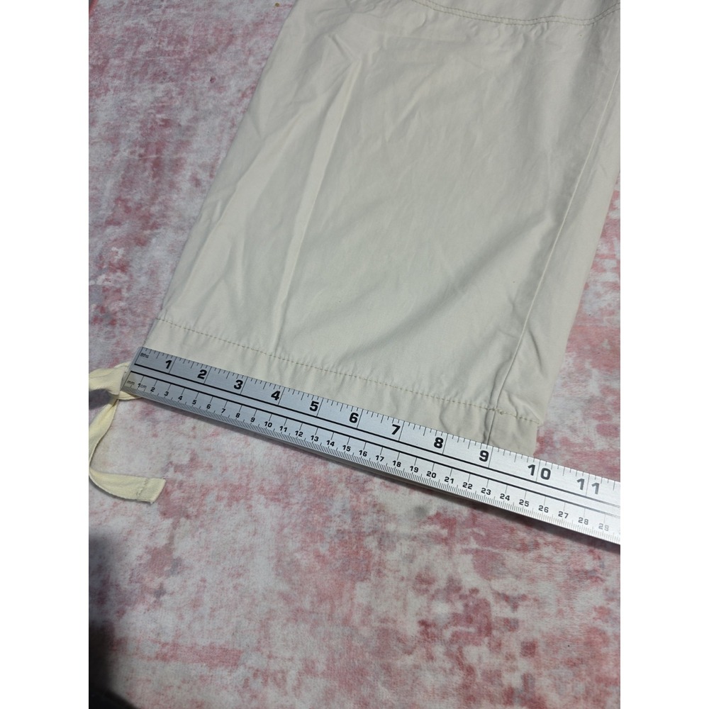 Nike Youth Girls Size M (8-10) Cream Beige Cotton Capri Crop Pants Drawstring... - Picture 4 of 9